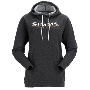 Women's Simms Logo Fly Fishing Hoodie Small Charcoal Heather thumbnail