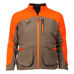 Men's Gamehide Pheasants Forever Fenceline Upland Hunting Softshell Jacket Small Tan/Blaze Orange thumbnail