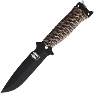 WildSteer KRS3111 KRS Survival Black Fixed Blade Knife Camo Handles