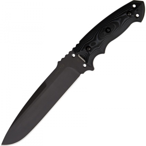 Hogue 35159 Tactical Fixed Drop Point Blade Knife with G-Mascus Pattern Embedded Black 3D Handles thumbnail