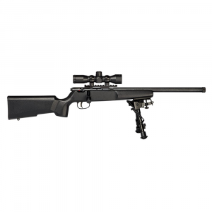 Savage Arms Rascal Target XP .22 LR 16.13" 1:16" 1/2x28 Bbl Blk Hardwood BA Single-Shot Rifle w/Bushnell 3-9x40mm Scope 13824 thumbnail