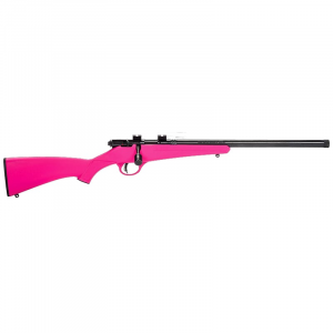 Savage Arms Rascal FV-SR .22 LR 16.13" 1:16" 1/2x28 Bbl Pink BA Single-Shot Rifle w/Ear Plugs & Firearms Lock 13835 thumbnail