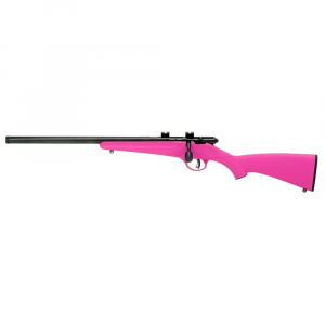 Savage Arms Rascal FV-SR LH .22 LR 16.125" 1:16" 1/2x28 Bbl Pink Left Hand BA Single-Shot Rifle w/Ear Plugs & Firearms Lock 13842 thumbnail