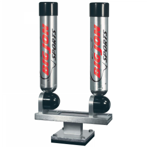 Big Jon Pedestal Mount Dual Multi-Set Rod Holder | Silver