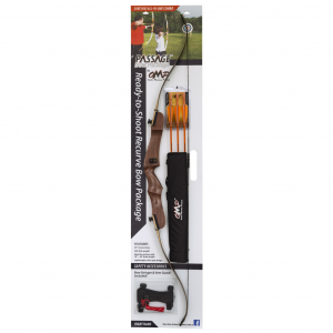 Passage 54 Inch RH 20 lb Recurve Bow Package with Quiver thumbnail