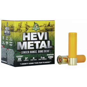 HEVI-Metal Longer Range #4 3" 20 Gauge Shotgun Ammo - 25 Round Box thumbnail