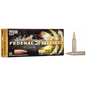 Premium Varmint & Predator Nosler Ballistic Tip 55 gr 223 Remington Rifle Ammo - 20 Round Box thumbnail