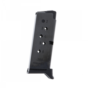 Ruger LCP II 380 ACP 6-Round Blued Steel Magazine with Finger Rest Extension thumbnail