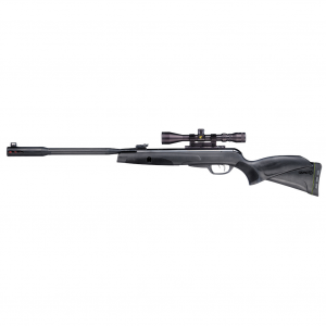 Gamo Whisper Fusion Mach 1, .22 Pellet, Black Finish, Synthetic Stock, Dual Noise Dampening Technology, Fluted Polymer Jacketed Rifled Steel Barrel, Inert Gas Technology, 3-9x40 Scope, Single Shot, 1020 Feet Per Second 611006325554 thumbnail