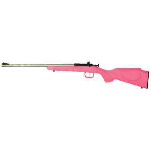 Keystone Sporting Arms Crickett, Gen 2, Youth, Bolt Action, Single Shot Rifle, 22LR, 16.125" Barrel, Stainless Finish, Pink Synthetic Stock, Adjustable Sights KSA2221 thumbnail