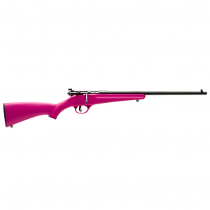 SAVAGE Rascal 22LR 16.125in Barrel Single Shot Pink Synthetic Stock Rifle (13780) thumbnail