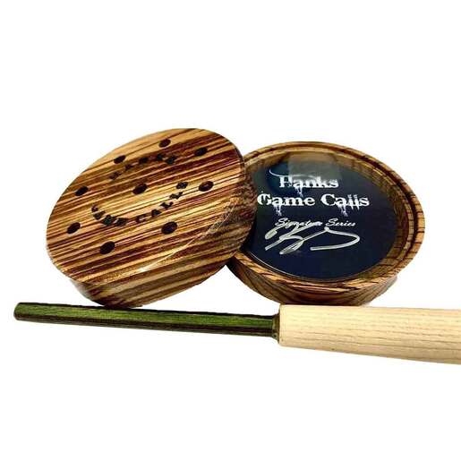 Hank's Game Calls Signature Zebrawood Glass Over Aluminum Turkey Friction Call - Zebrawood