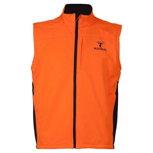 King's Camo Men's Softshell Hunting Vest - Blaze Orange M