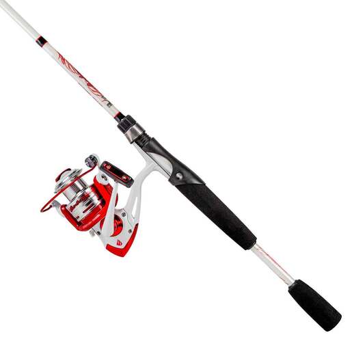 South Bend Recluse Spinning Rod and Reel Combo - White/Red