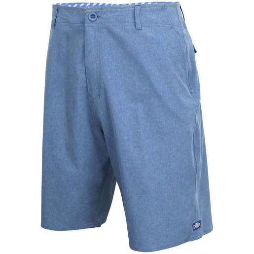 AFTCO Men's Cloudburst Active Fit Fishing Shorts - Space Blue Heather 30