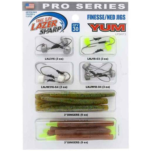 Eagle Claw Lazer Sharp Pro-Series Avid Finesse/Ned Jig Stick Bait Kit