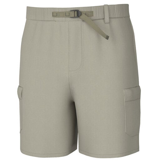 Huk Men's Creekbed Cargo Fishing Shorts - Khaki M