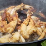 frog legs sauteed in cast iron