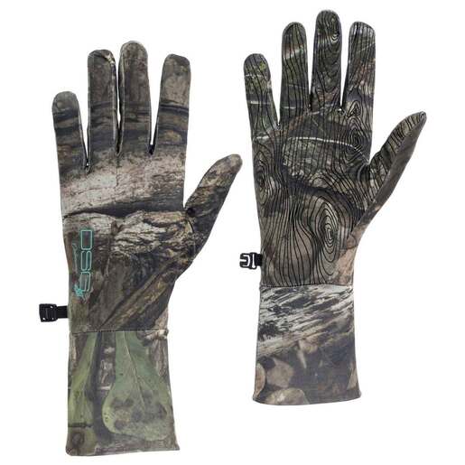 DSG Outerwear Women's Mossy Oak Country DNA D-Tech 3.0 Liner Hunting Gloves - Mossy Oak Country DNA XS