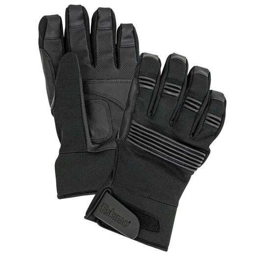 Eskimo Men's Roughneck Ice Fishing Gloves - Black Ice M/L