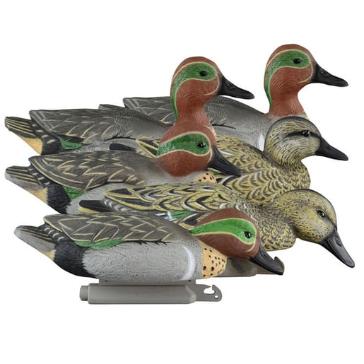 Higdon Standard Foam Filled Green Wing Teal Duck Decoys - 6 Pack