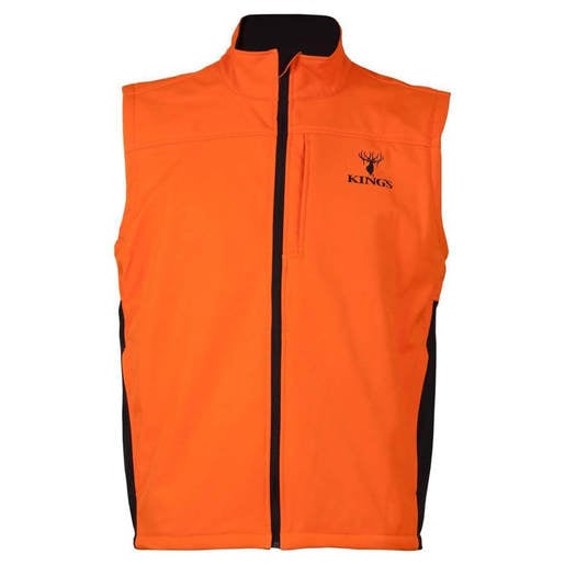 King's Camo Men's Softshell Hunting Vest - Blaze Orange M