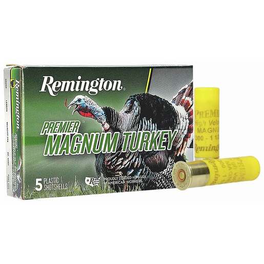 Remington Premier Magnum Turkey 20 Gauge 3in #5 1-1/8oz Turkey Shotshells - 5 Rounds - #5