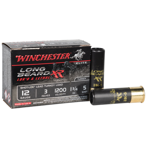 Winchester Long Beard XR Shot-Lok Turkey 12 Gauge 3in #5 1-3/4oz Turkey Shotshells - 10 Rounds - #5