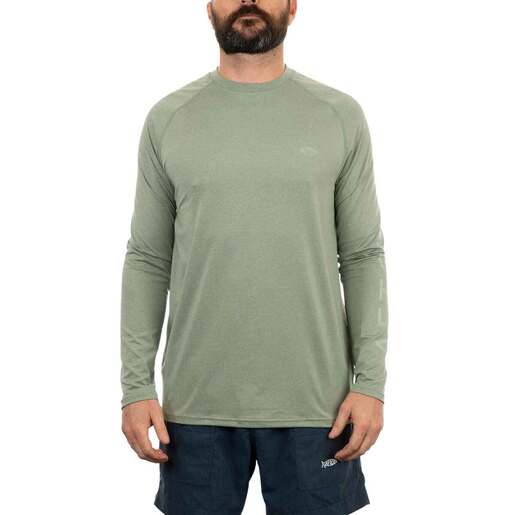 AFTCO Men's Samurai Sun Protection Long Sleeve Fishing Shirt - Olive Heather M