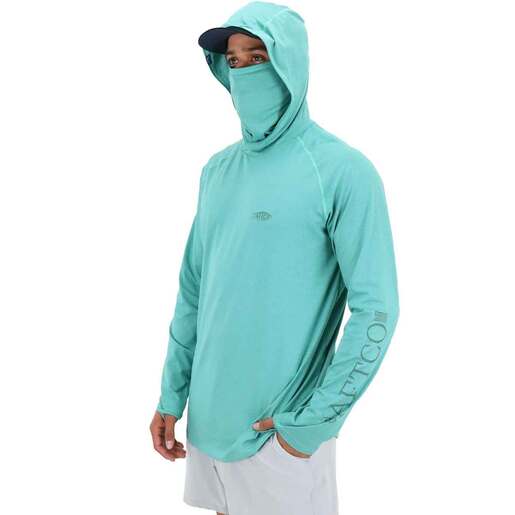 AFTCO Men's Yurei Sun Protection Fishing Hoodie - Latigo Bay Heather 3XL