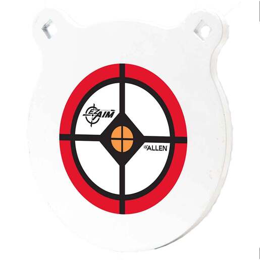 Allen EZ-Aim AR500 Steel Gong Target - White 8in x 8in x 0.38in