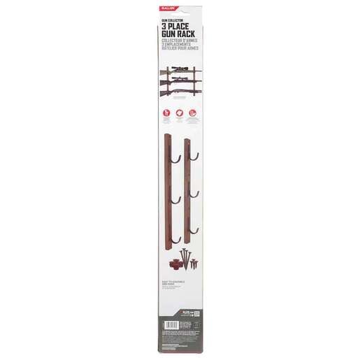 Allen Gun Collector Hardwood 3 Firearm Gun Rack - Brown - Brown