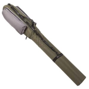 B W Sports 2pc 7ft Dual Spinning/Casting Rod and Reel Combo Case - Olive/Gray