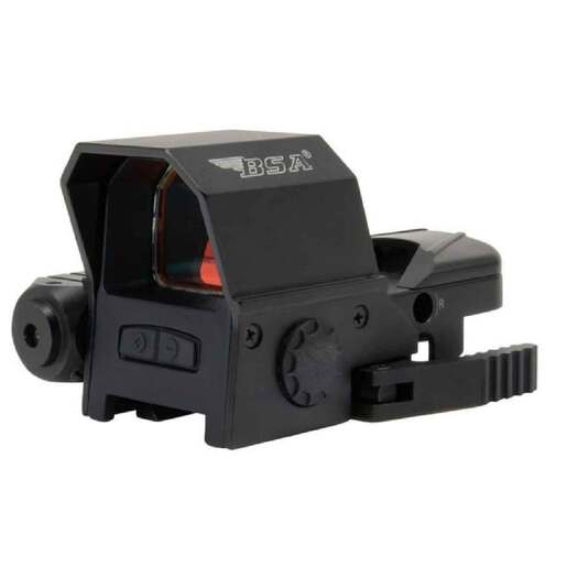 BSA Reflex Sight with Laser 1x Red Dot - Multiple Reticles - Black