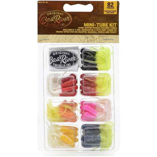 Bad River Tackle Mini-Tube Panfish Kit - 82 Piece - Assortment