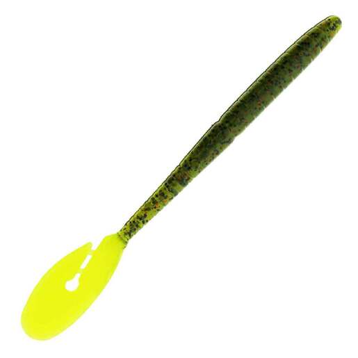 Bass Assassin Ding Dong Worm - 15 Pack - Black Blue Tail