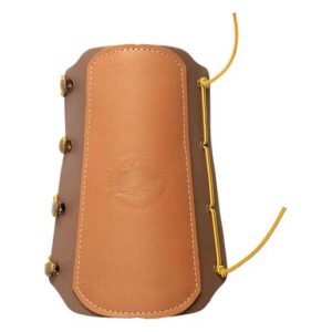 Bear Archery Fred Bear Logo Traditional Arm Guard - Brown