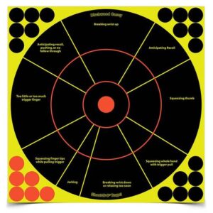 Birchwood Casey Shoot-N-C Handgun Trainer Self Adhesive Paper 12in Bullseye Target - 50 Pack - 12in