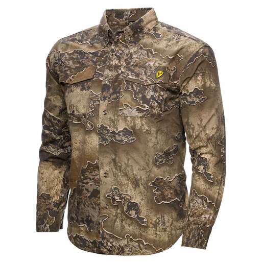 Blocker Outdoors Men's Realtree Excape Fused Cotton Ripstop Long Sleeve Hunting Shirt - Realtree Excape M