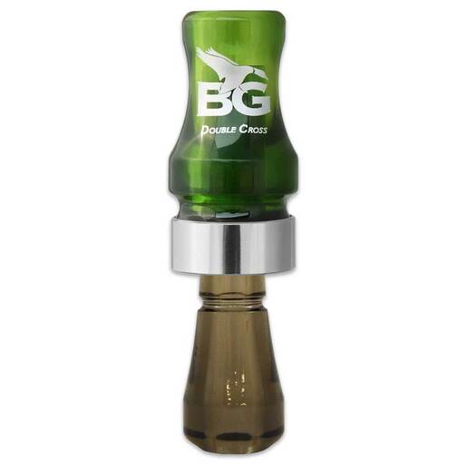 Buck Gardner Double Cross Acrylic/Polycarbonate Duck Call - Camo/Green/Smoke