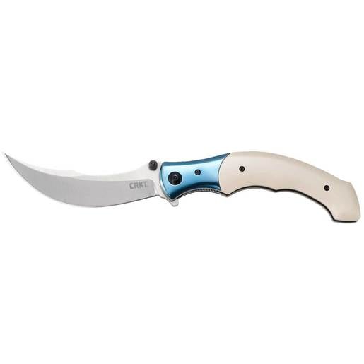 CRKT Ritual 4.37 inch Folding Knife - White/Blue