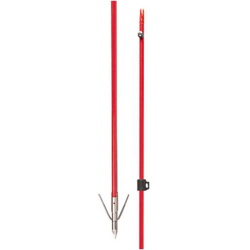 Cajun 4 Barb Stinger Fiberglass Bowfishing Arrow - Red