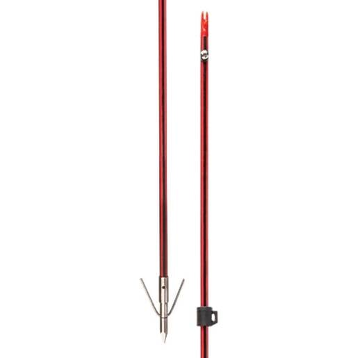 Cajun Wasp Bowfishing Arrow With Piranha Long Barb XT Point - Red