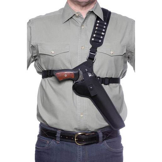 Diamond D Outdoors Denali Chest Rig Revolver Size 7.5 Right Holster - Black 7.5