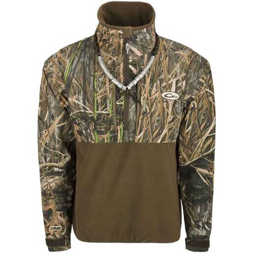 Drake Men's Mossy Oak Shadow Grass Habitat MST Guardian Eqwader Flex Fleece Hunting Jacket - Mossy Oak Shadow Grass Habitat 3XL