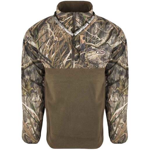 Drake Men's Mossy Oak Shadow Grass Habitat Quarter Zip Refuge Eqwader Hunting Jacket - Mossy Oak Shadow Grass Habitat XL