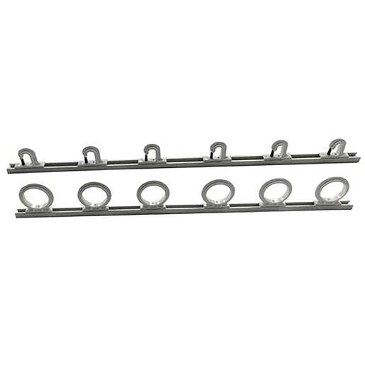 Dubro Fishing Trac-A-Rod Silver Fishing Rod Rack - Silver/White