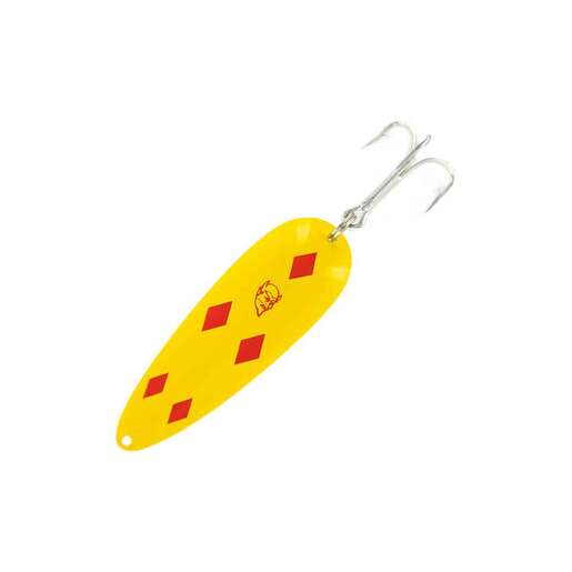 Eppinger Dardevlet Casting/Trolling Spoon - YellowithRed Diamonds