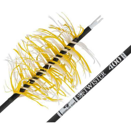 Gold Tip Twister Flu Flu 400 spine Carbon Arrow - 1 Pack - Black