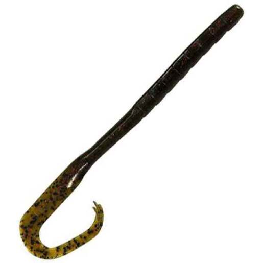 Googan Mondo Curly Tail Worm - Black Blue Flake